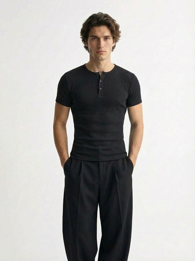Henley & tailored pants set
