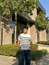 Knit striped tee