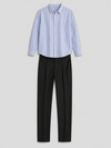Classic Stripes & Black Tailored Set