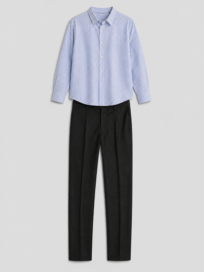 Classic Stripes & Black Tailored Set