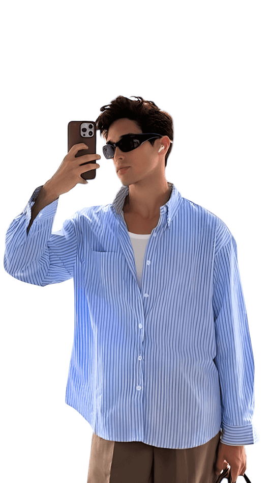 Blue striped shirt