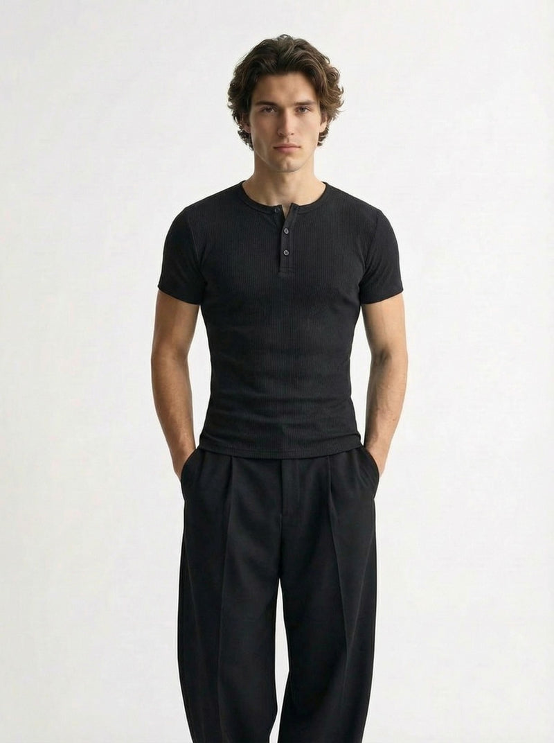 Henley & tailored pants set