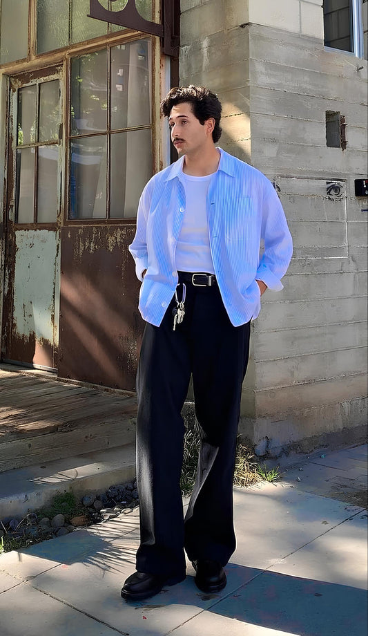 Classic Stripes & Black Tailoring Set