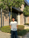 Knit striped tee