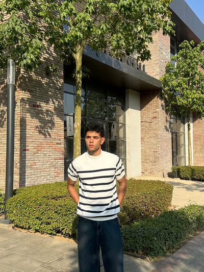 Knit striped shirt