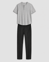 Henley & tailored pants set