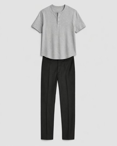 Henley & tailored pants set