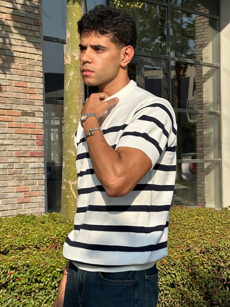 Knit striped tee